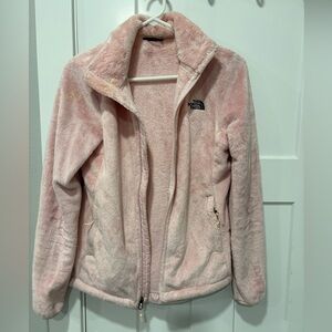 The North Face Women's light pink very plush fleece Jacket.
